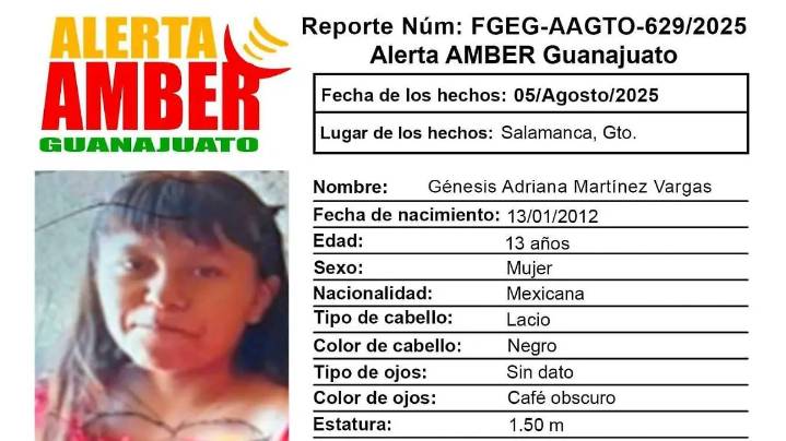 Activan Alerta Amber por joven desaparecida en Salamanca