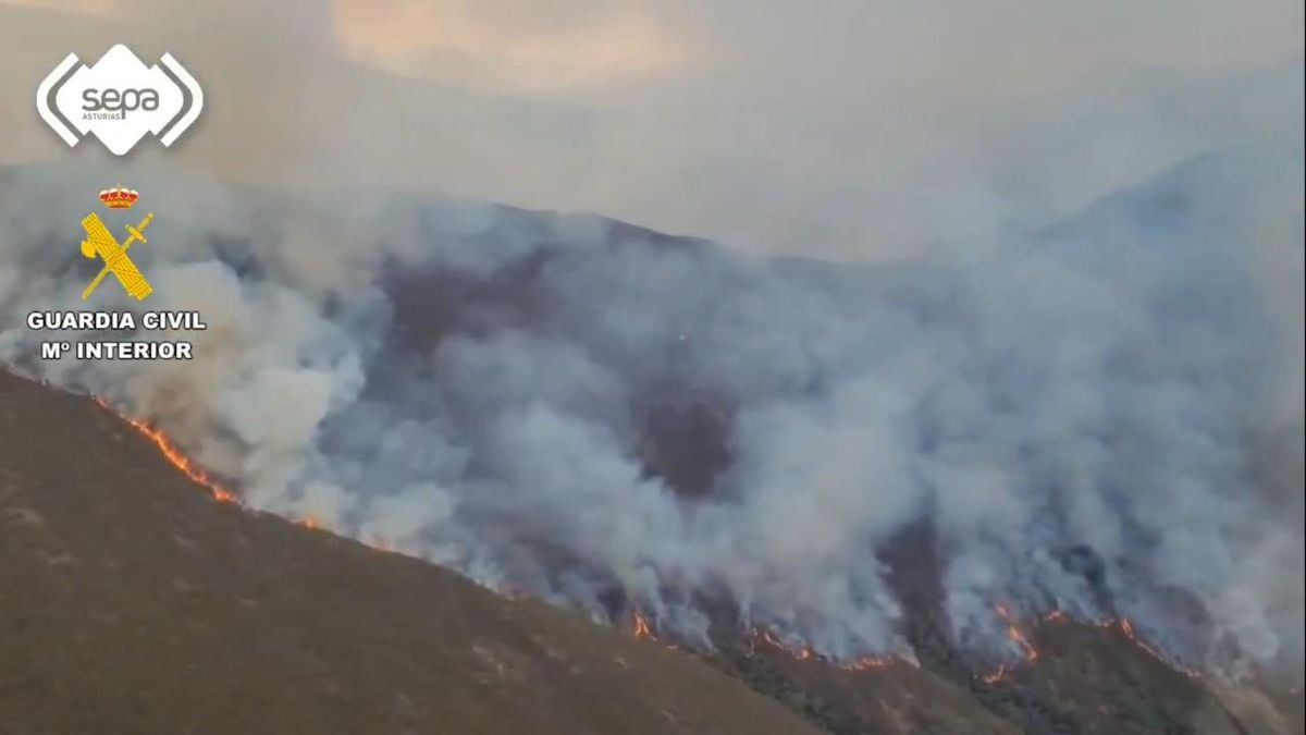 Incendios en Asturias: estos son los cuatro activos y el frente de lucha se centra en Degaña
