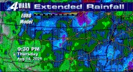 Latest data still showing increasing chances for showers and storms and cooler temps coming during the new week.