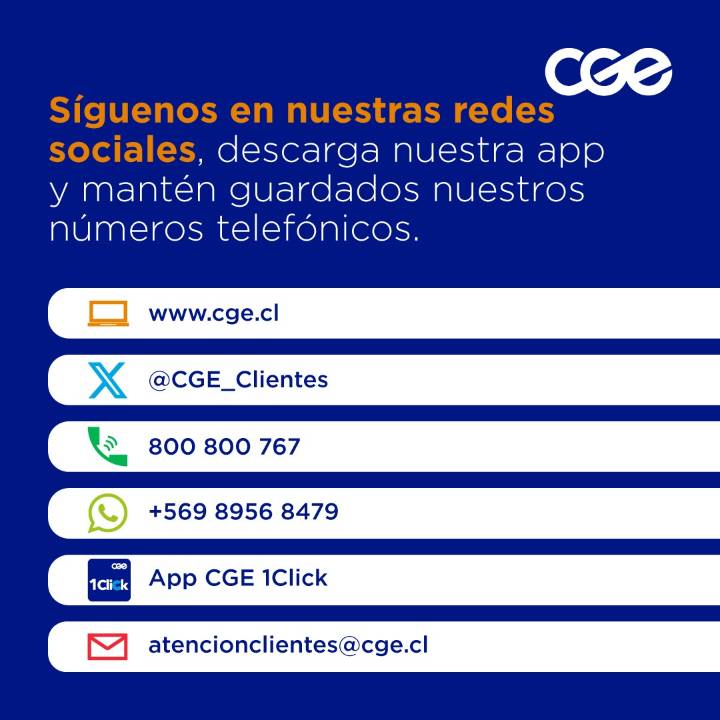 CGE dispone recursos ante sistema frontal que afectará a la región del Maule