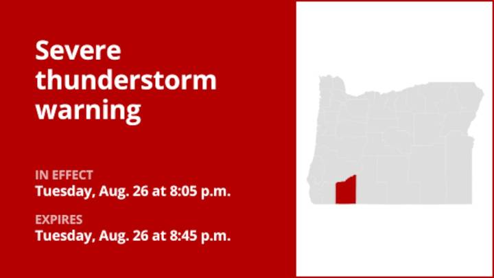 Update: Quarter-sized hail and damaging winds expected with thunderstorms in Jackson County Tuesday