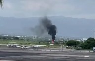 Aeronave se accidenta en maniobra de aterrizaje en aeropuerto Cuernava; hay heridos