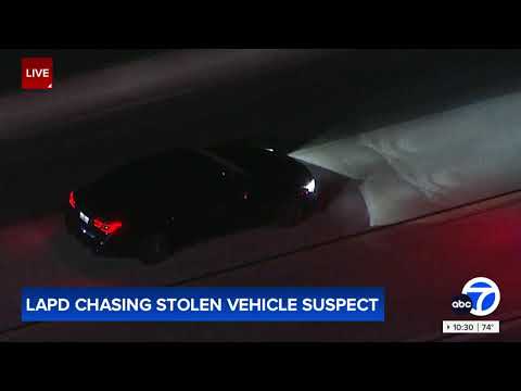 LIVE: LAPD chasing stolen vehicle suspect in Los Angeles area