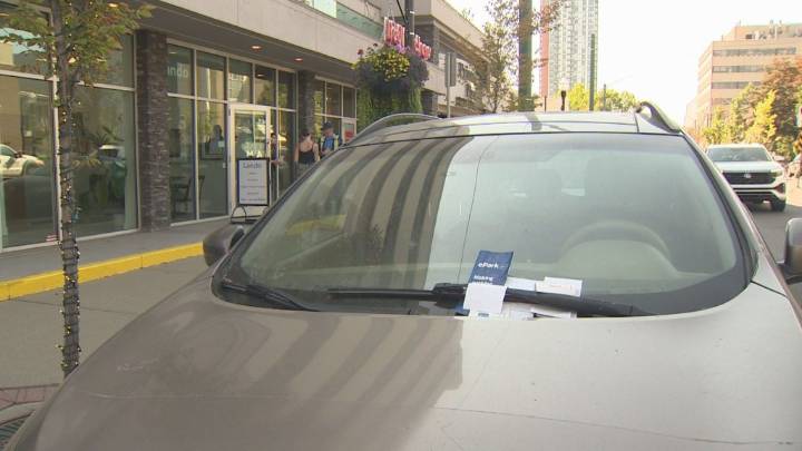 ‘It’s probably stolen’: Vehicle accumulating tickets on 124 Street amplifies safety concerns for business owners