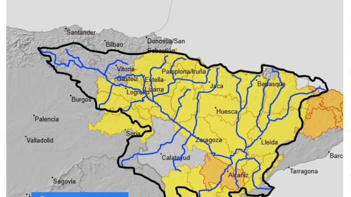 La CHE previene de posibles crecidas en barrancos y cauces menores ante los avisos de tormentas