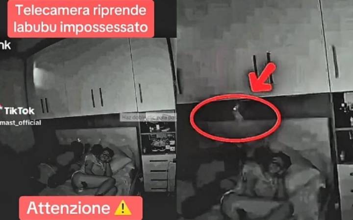 Cámara de seguridad captó el momento en que un muñeco Labubu intentó atacar a un niño