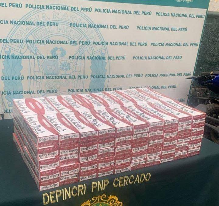 Policía decomisa cigarrillos