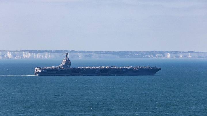 Gerald R. Ford strike group passes through Strait of Dover