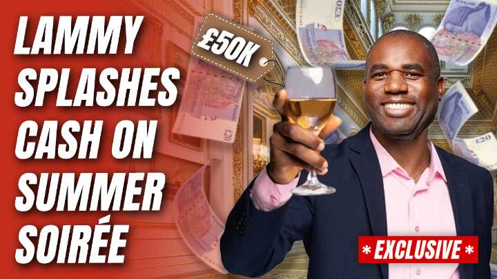 EXC: Lammy Blows £50,000 on Summer Party Despite 'Crackdown' on Hospitality Spending