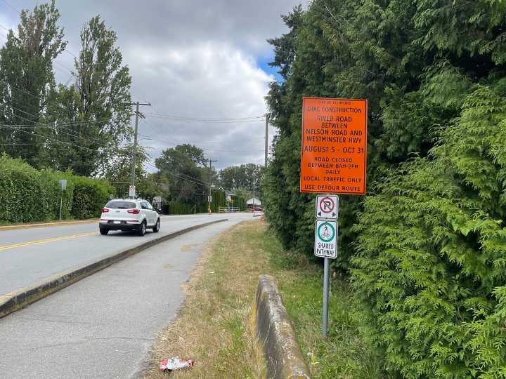 Richmond's River Road closed on weekdays for dike repairs