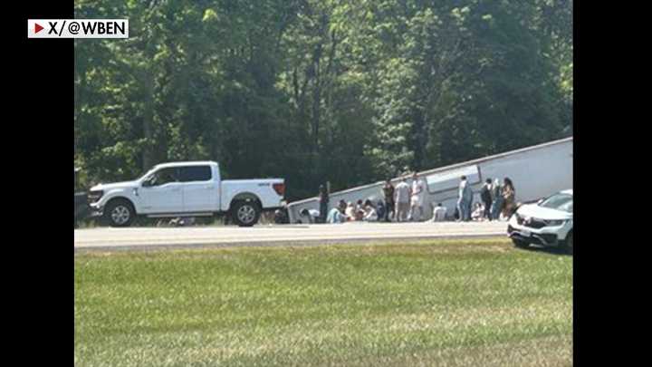 New York tour bus crash: Several dead in Thruway accident