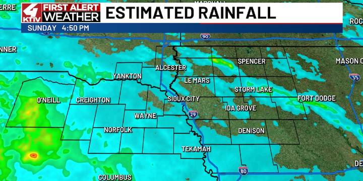 Showers stick around through the start of the work week