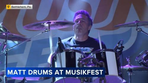 Action News Mornings anchor Matt O'Donnell rocks out at Musikfest