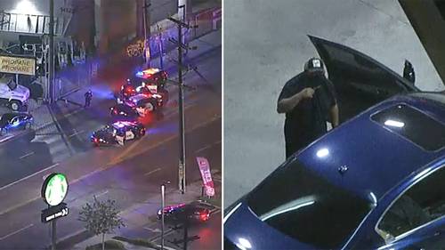 Suspect at center of high-speed chase across Los Angeles stops for gas mid