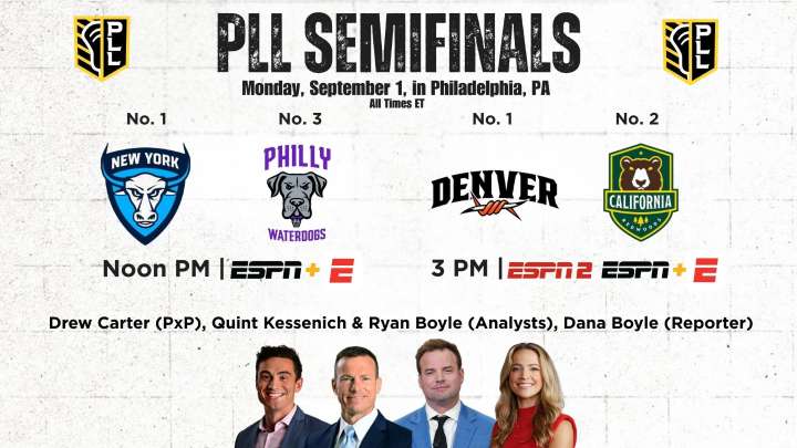 ESPN Exclusively Presents Premier Lacrosse League Semifinals, Live from Philadelphia