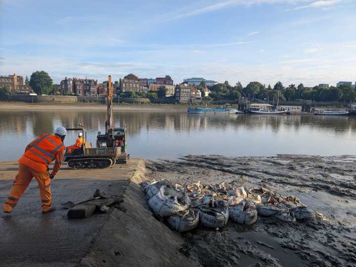 London’s ‘wet wipe island’ gets bulldozed in historic Thames clean