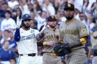Dodgers manager Dave Roberts salutes the way Michael Conforto keeps battling