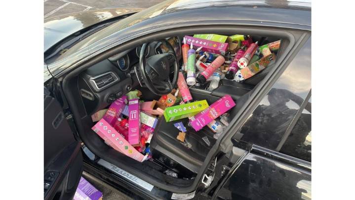 Maserati driver arrested after nearly 90 nitrous oxide canisters found by Tustin police