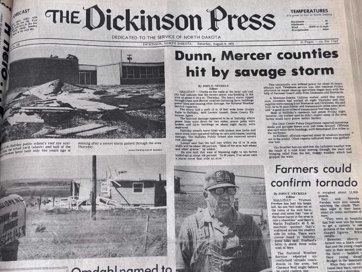 From the archives: Tornado strikes near Halliday, destroys farmer's home
