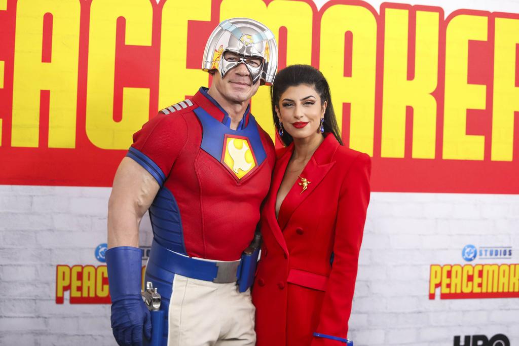 John Cena wears 'Peacemaker' costume to premiere