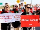 Air Canada flight attendants picket