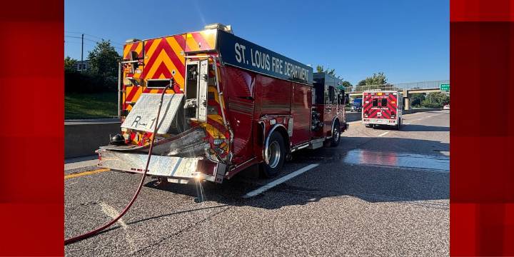 St. Louis City Fire Dept. engine struck while responding to crash
