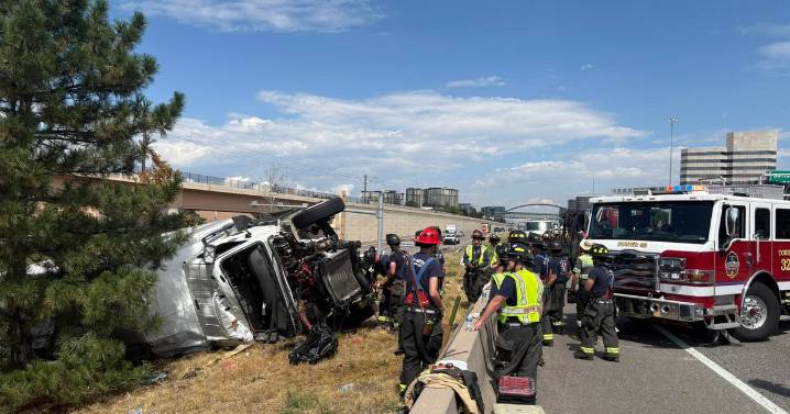 Truck rollover hampers travel on I-25 south of Denver metro area