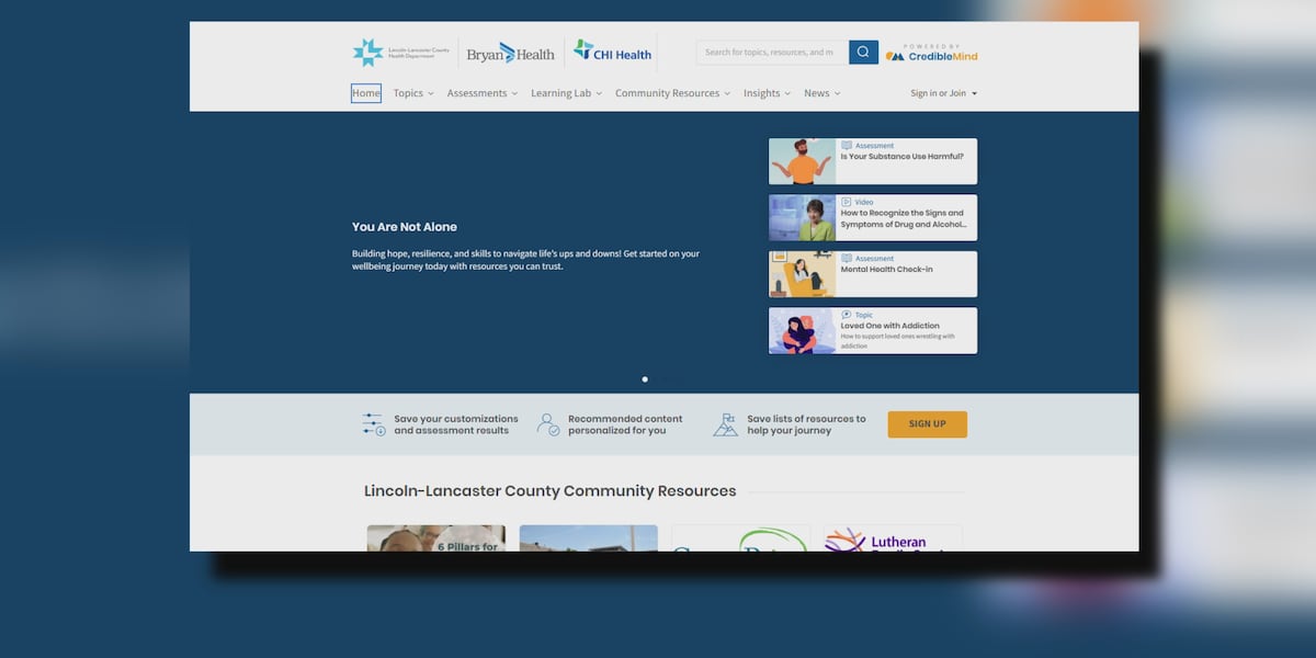 Lincoln-Lancaster Health Department launches new online mental well-being platform with Bryan Medical and CHI