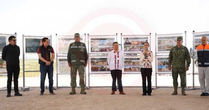 Sheinbaum y Menchaca verifican avance del tren México