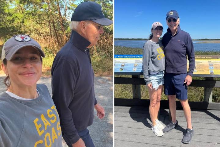 Joe Biden seen smiling in photos with daughter Ashley -- as debunked Internet rumors swirl about Trump's health
