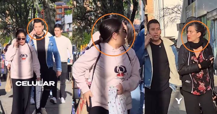 “¡Deme su celular!”: Joven bromea con peatones fingiendo un asalto y sus reacciones se vuelven cómicas