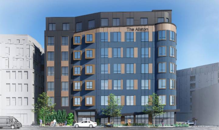 City Realty proposes seven-story hotel to go with all the buildings they haven't finished yet at intersection of Harvard and Cambridge in Allston