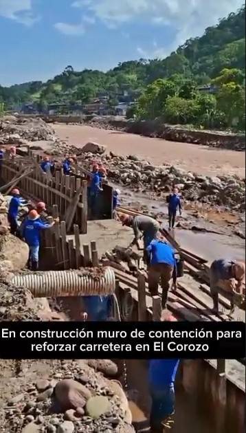 Muro de contención reforzará carretera de la vía El Corozo