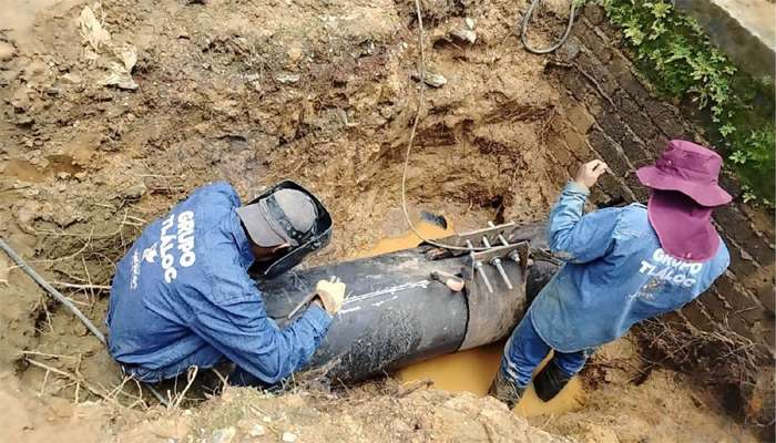 CAEM atiende fugas en beneficio de 150 mil habitantes de la zona sur