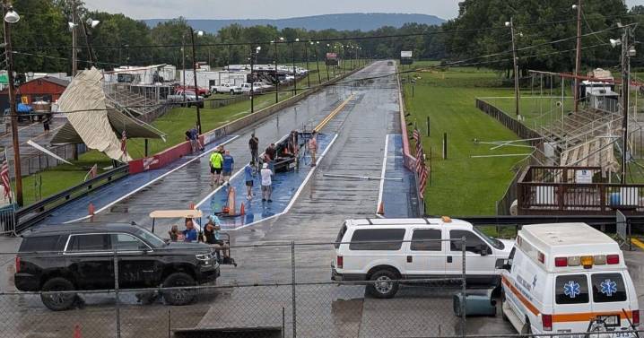Brainerd Motorsports Park cancels weekend events after microburst damages bleachers, track