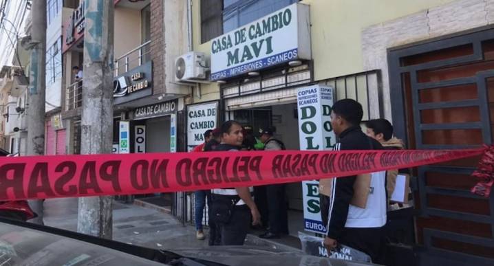 Trujillo: asaltante muere tras intentar robar casa de cambio y enfrentarse a vigilante 