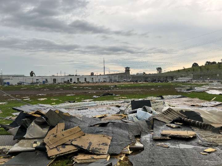 Storm Displaces 387 Inmates As Nebraska Prison Loses Roof From Two Housing Units