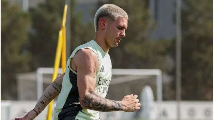 Franco Mastantuono tuvo su primera práctica en Real Madrid