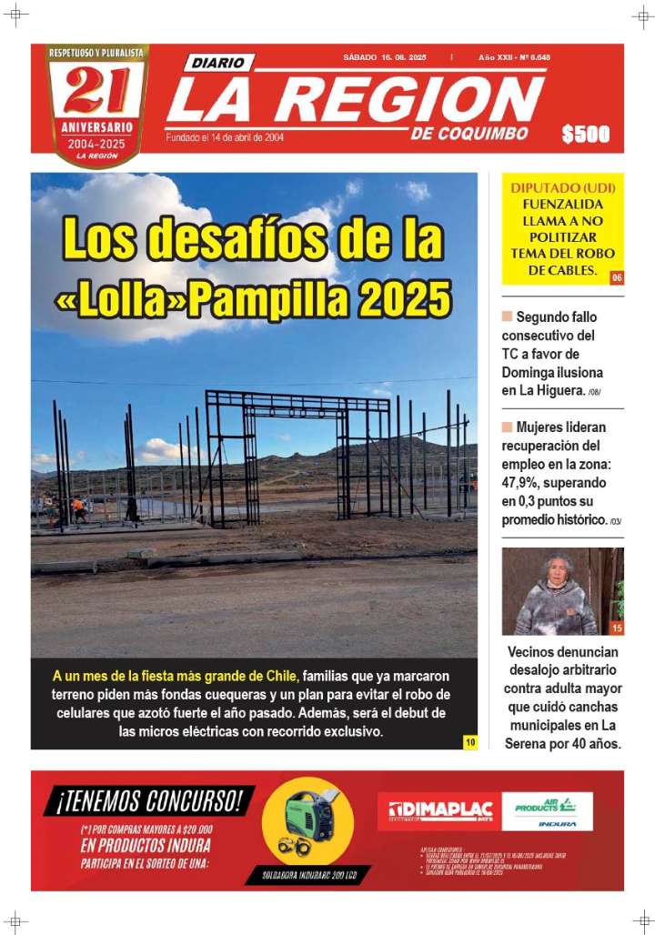 Edición Sábado 16 de Agosto, 2025