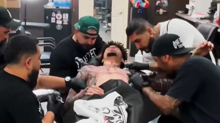 NFL stars get incredible and painful $50,000 back tattoos ahead of new season after being put to SLEEP for procedure