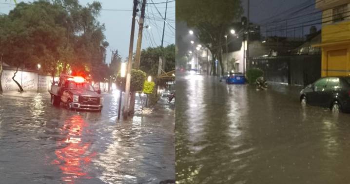 Fuerte lluvia deja afectaciones en diversas zonas de la CDMX