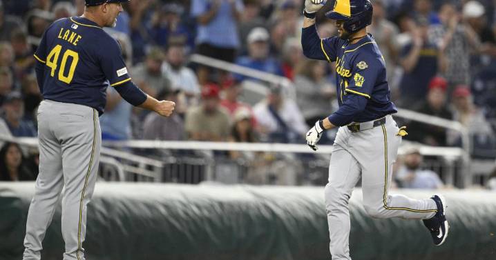 Blake Perkins homers twice as Brewers get 25 hits in 16