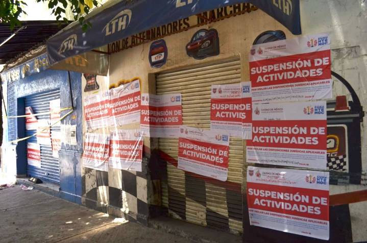 Clausuran refaccionaria tras ejecución de tres personas en la Cuauhtémoc