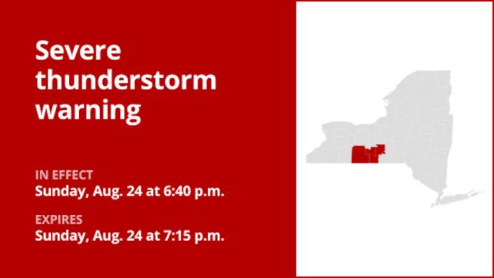 NY weather update: Look for damaging winds with thunderstorms in New York Sunday