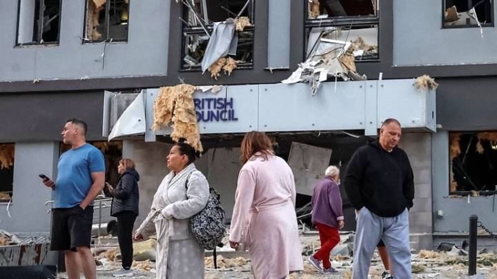 UK to summon Russian ambassador after British Council building hit in Kyiv, Sky News understands
