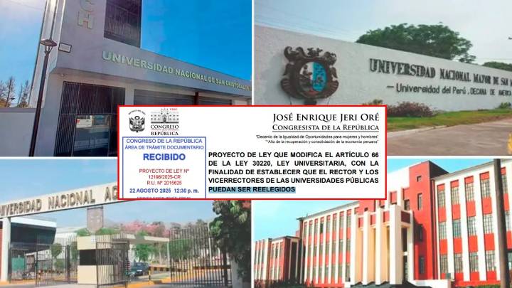 Congreso busca la reelección inmediata de rectores de universidades