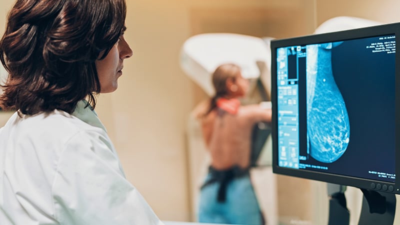 AI Detects Missed Interval Breast Cancer on Mammograms