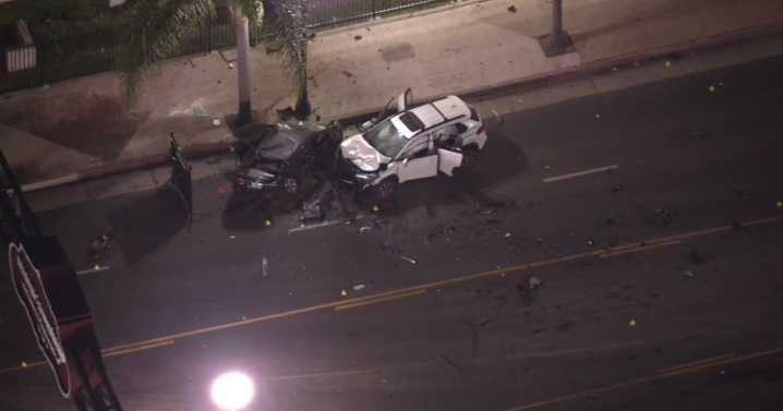 Two dead in Santa Ana after wrong-way driver slams into oncoming traffic