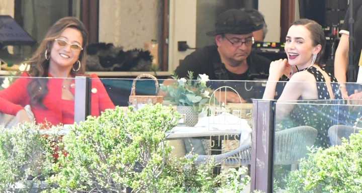 Lily Collins & Ashley Park Film Scenes for ‘Emily in Paris’ Season 5 in Venice 