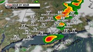 Scattered PM shower/thundershower Friday. Awesome weather for the Labor Day Weekend